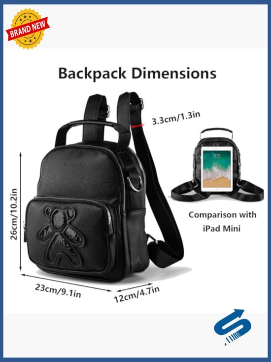 Mini Backpack Purse for Women PU Leather Convertible Travel Shoulder Bag Handbag